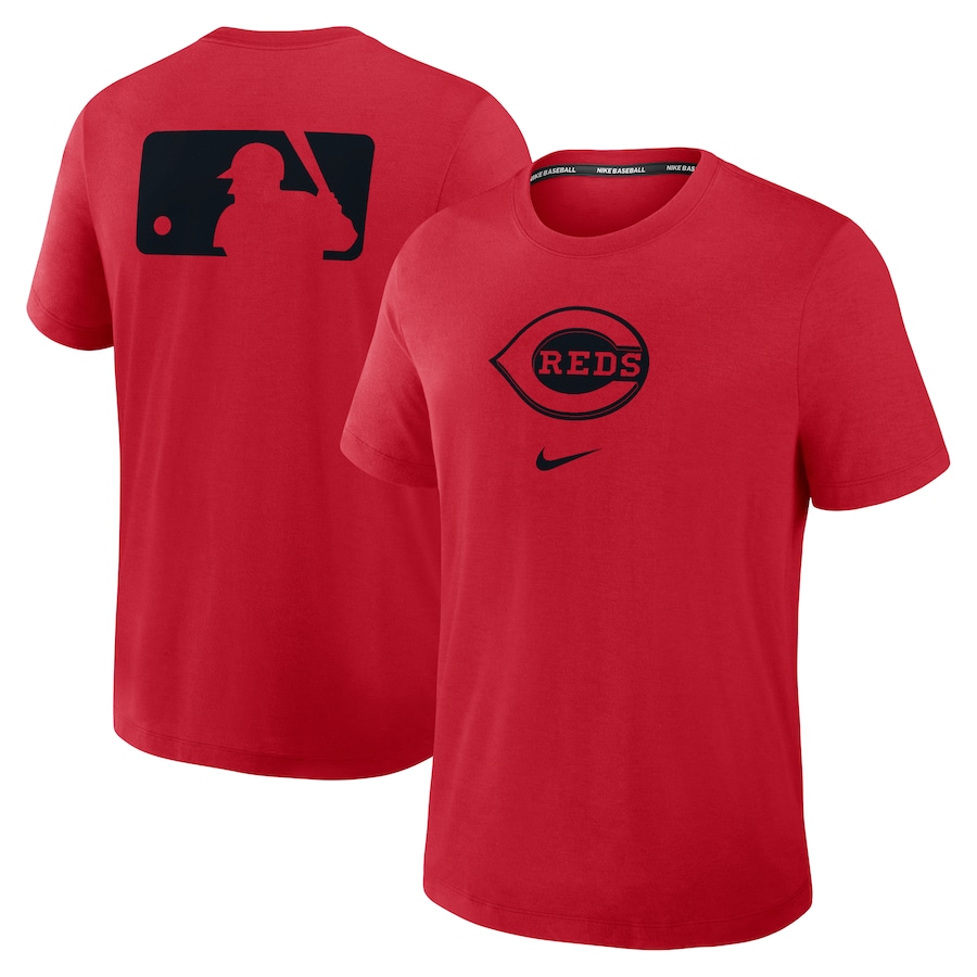 Men's Cincinnati Reds Nike Red Authentic Collection Early Work Tri-Blend Performance T-Shirt