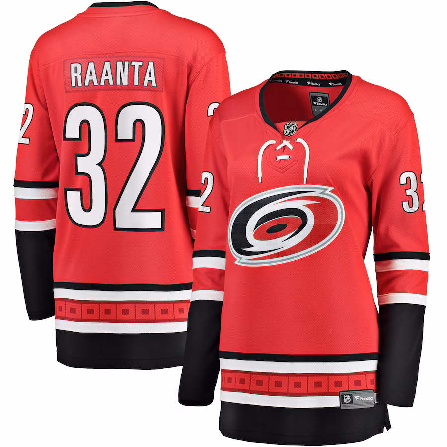 Women's Carolina Hurricanes Antti Raanta Fanatics Red Alternate Breakaway Player Jersey