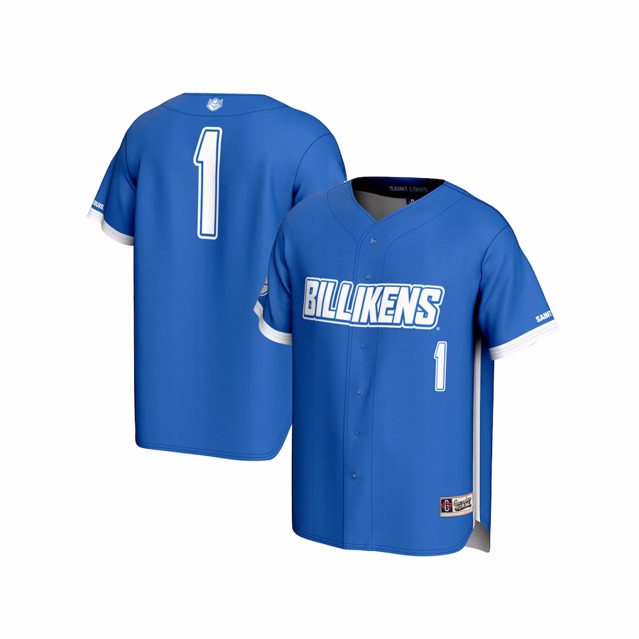Unisex GameDay Greats  Blue #1 Saint Louis Billikens Lightweight Baseball Fashion Jersey