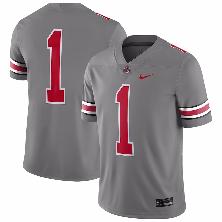 Ohio State Buckeyes Nike Game Jersey - Steel/Scarlet