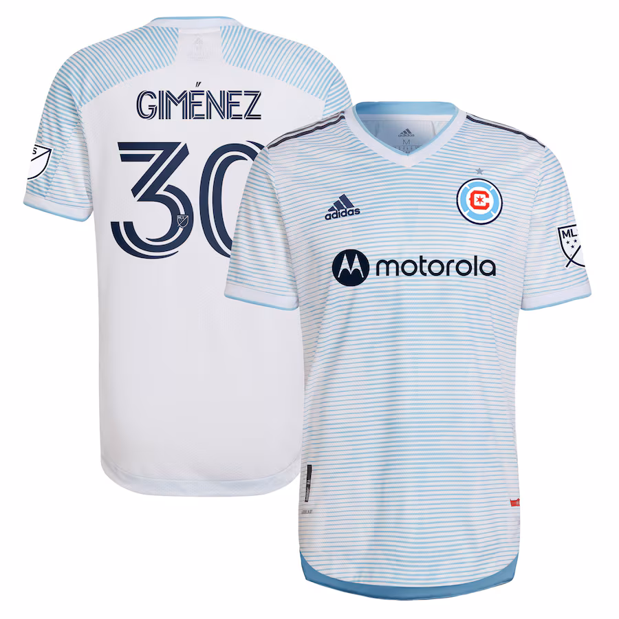 Men's Chicago Fire adidas White 2022 Lakefront Kit Authentic Player Jersey