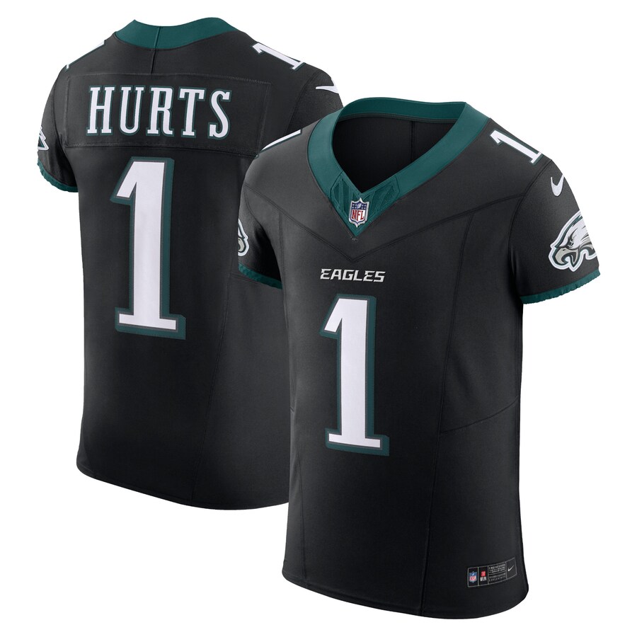 Men's Philadelphia Eagles Jalen Hurts Nike Black Alternate Vapor F.U.S.E. Elite Jersey