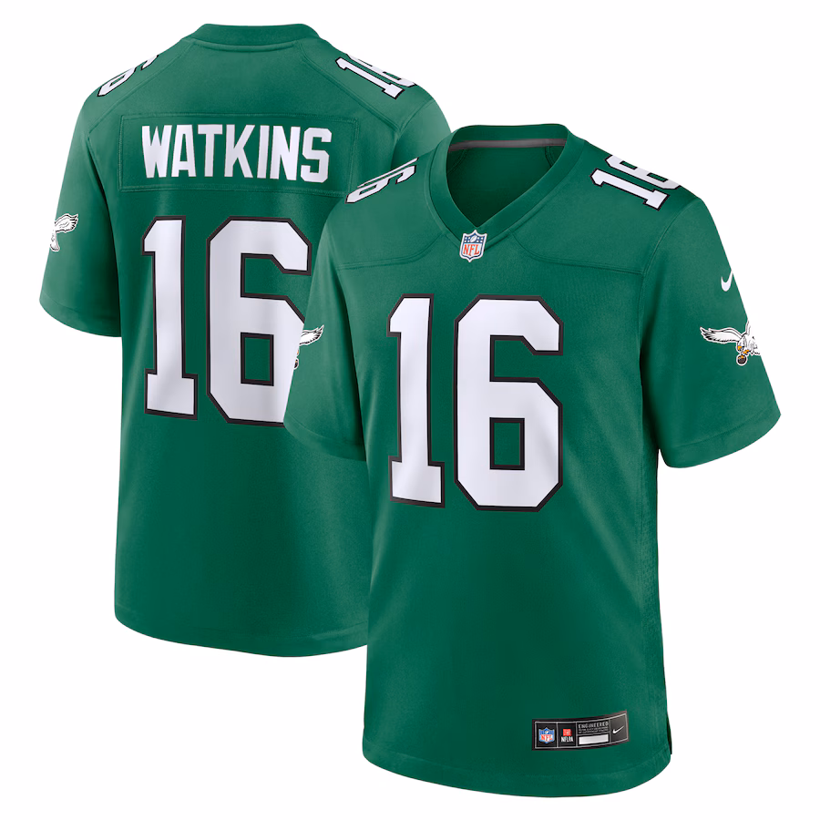 Men's Philadelphia Eagles Quez Watkins Nike Kelly Green Alternate Game Jersey