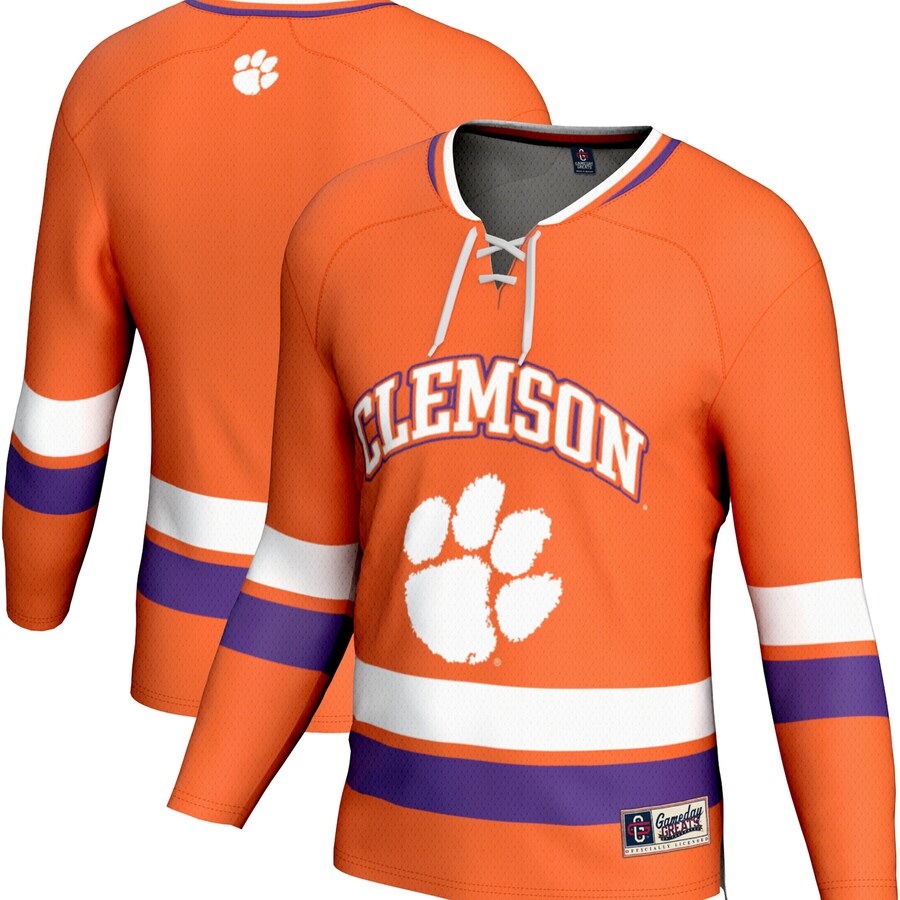 Youth  GameDay Greats Orange Clemson Tigers Spirit Hockey Jersey