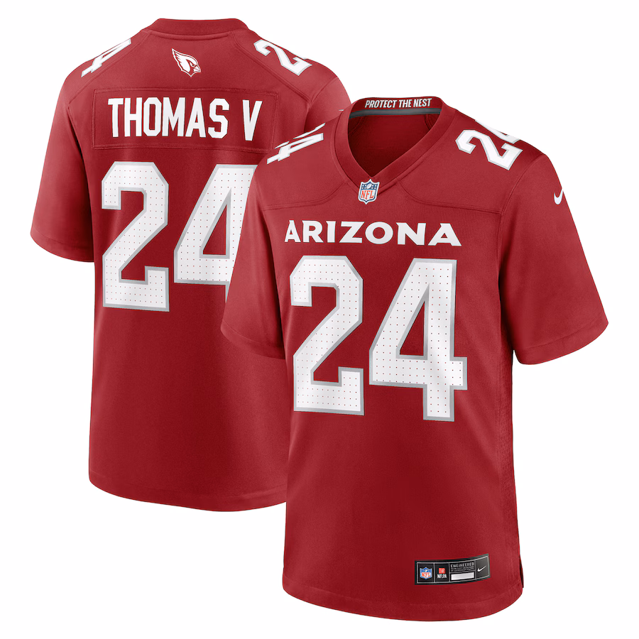 Men's Arizona Cardinals Starling Thomas V Nike  Cardinal Team Game Jersey
