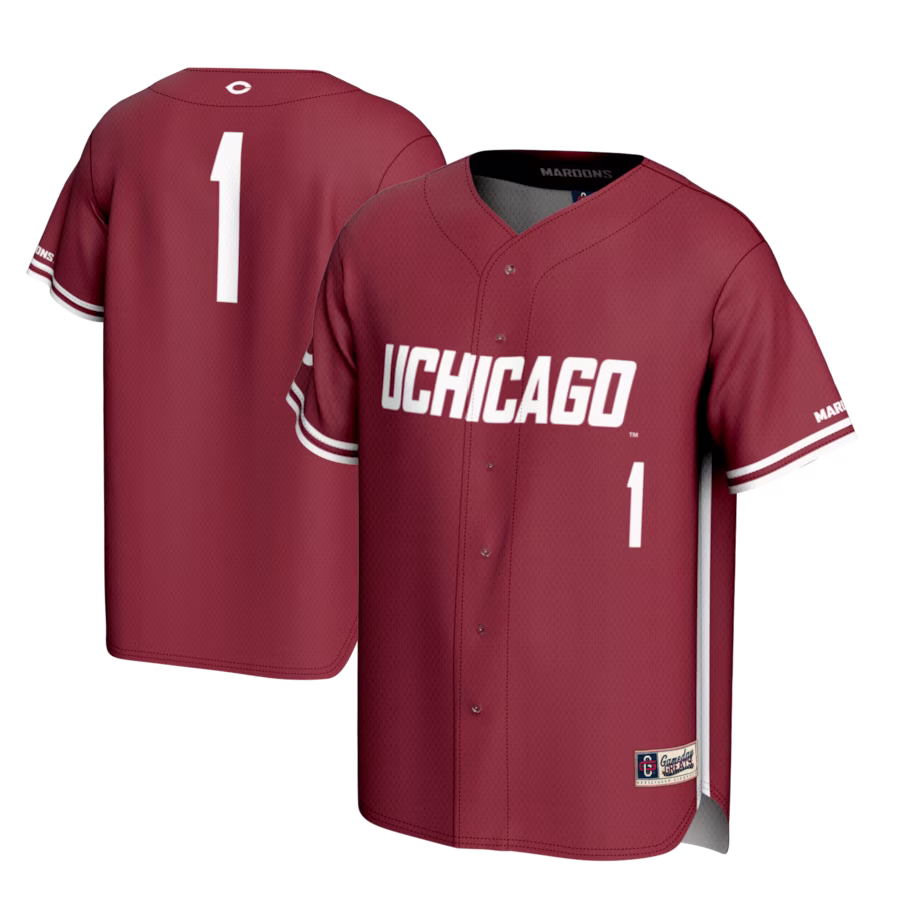 #1 UChicago Maroons GameDay Greats Lightweight Baseball Fashion Jersey - Maroon