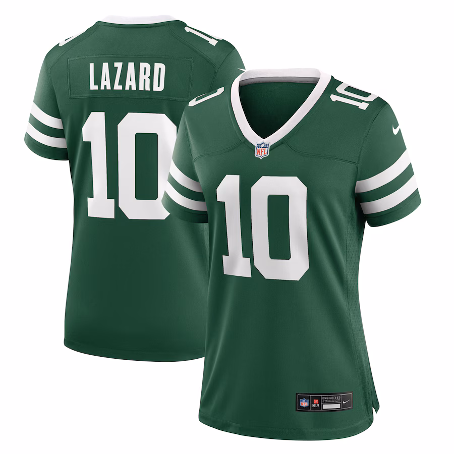Women's New York Jets Allen Lazard Nike Legacy Green Team Game Jersey