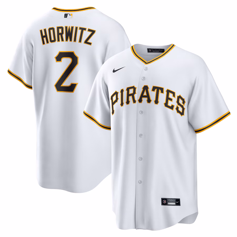 Men's Pittsburgh Pirates Spencer Horwitz Nike White Home Replica Jersey