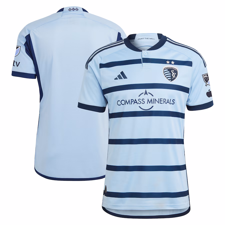 Men's Sporting Kansas City adidas Light Blue 2023 Hoops 4.0 Authentic Jersey