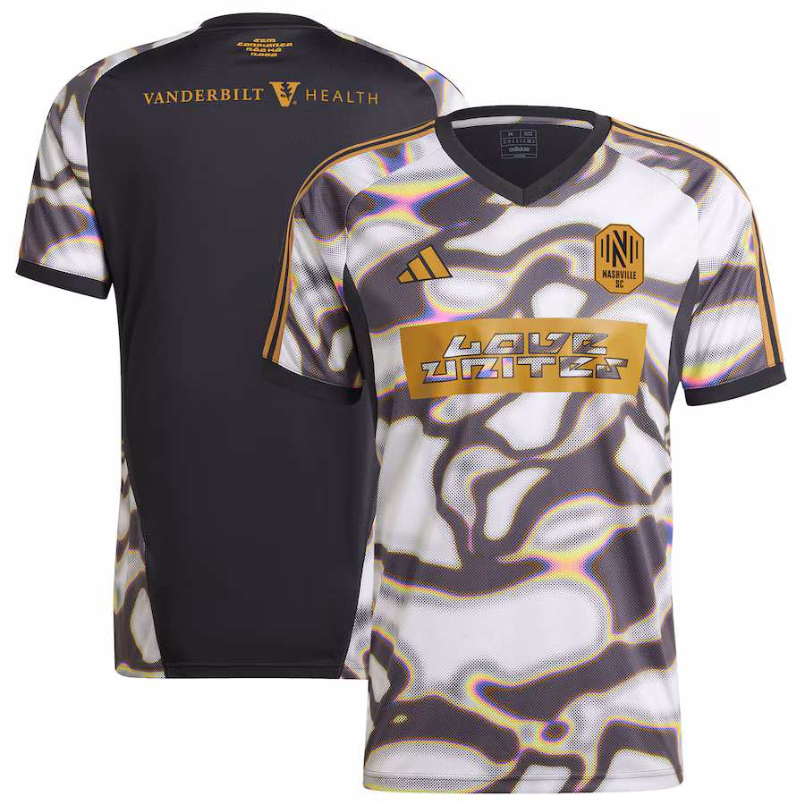 Men's Nashville SC adidas Black 2024 Pride Pre-Match Top