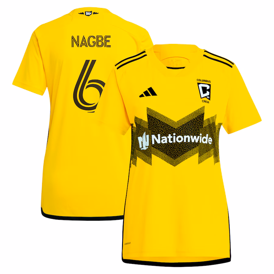 Women's Columbus Crew Darlington Nagbe adidas Yellow 2024 The Home Kit Replica Player Jersey