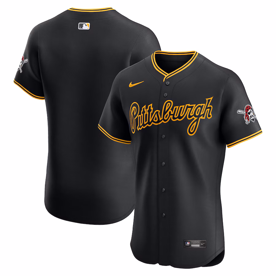 Men's Pittsburgh Pirates Nike Black Alternate 2 Elite Jersey