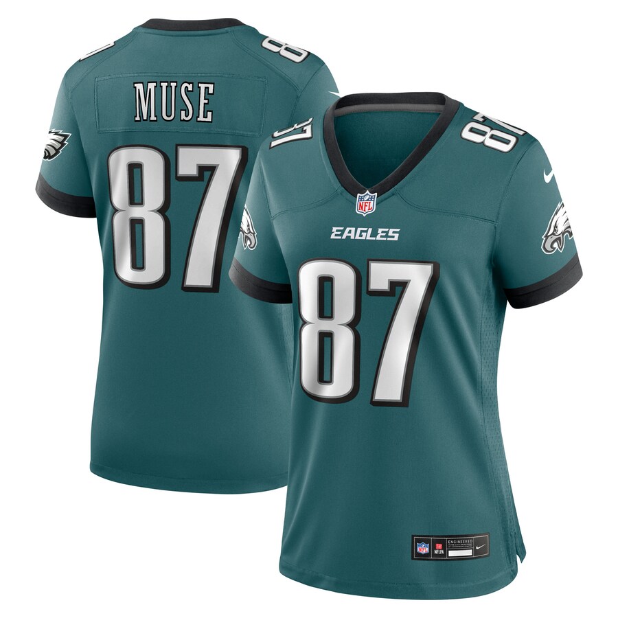 Women's Philadelphia Eagles Nick Muse Nike Midnight Green Team Game Jersey