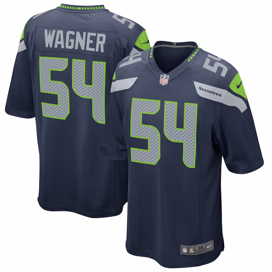 Men's Seattle Seahawks Bobby Wagner Nike College Navy Game Jersey
