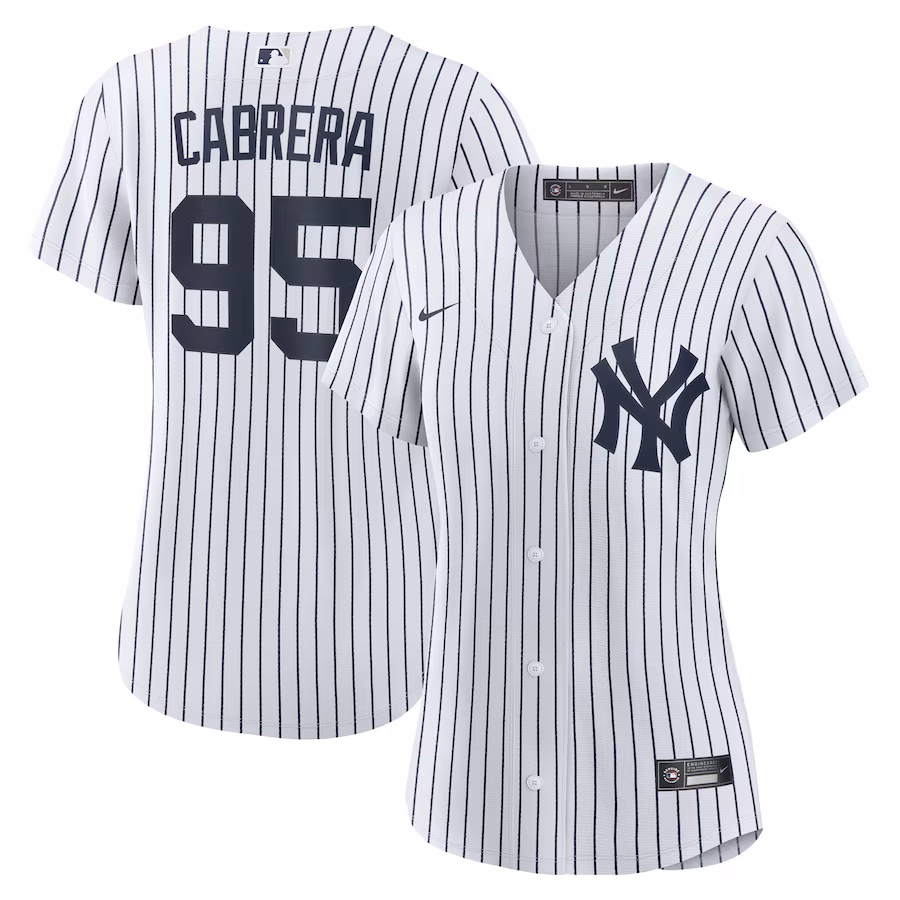 Women's New York Yankees Oswaldo Cabrera Nike White Home Replica Jersey