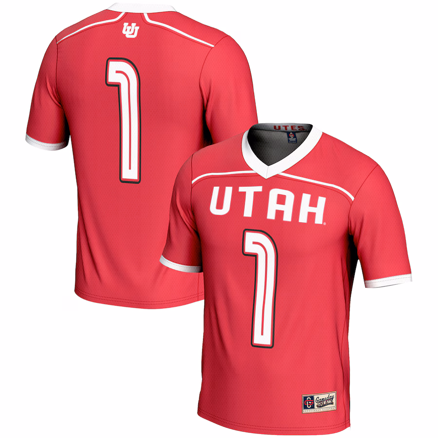 Youth GameDay Greats  Red Utah Utes #1 Lightweight Lacrosse Jersey