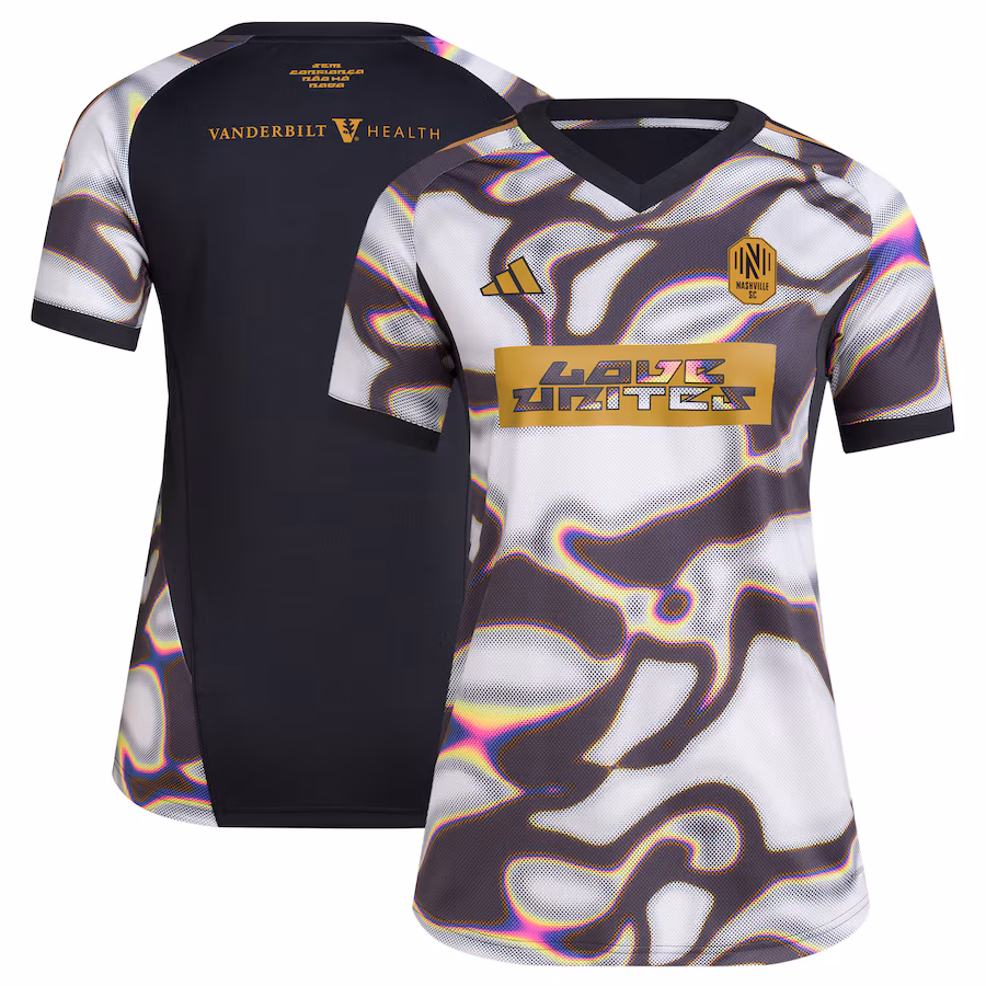 Women's Nashville SC adidas Black 2024 Pride Pre-Match Top
