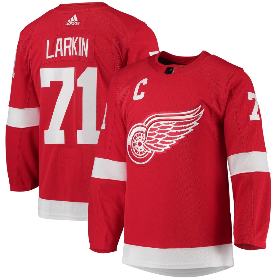 Men's Detroit Red Wings Dylan Larkin adidas Red Home Primegreen Authentic Pro Player Jersey