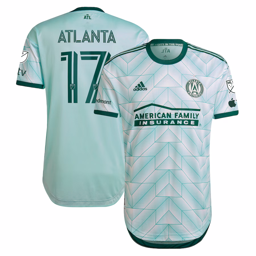 Men's Atlanta United FC  adidas Mint 2023 The Forest Kit Authentic Player Jersey