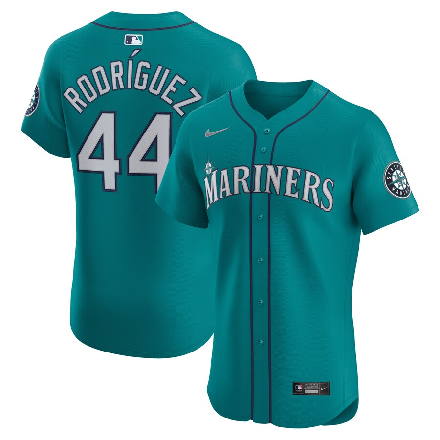 Men's Seattle Mariners Julio Rodríguez Nike Aqua Alternate Elite Jersey