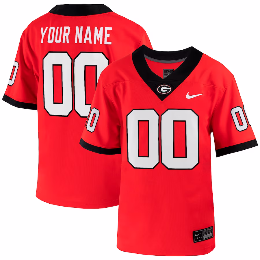 Georgia Bulldogs Nike Youth  Custom Football Game Jersey – Red