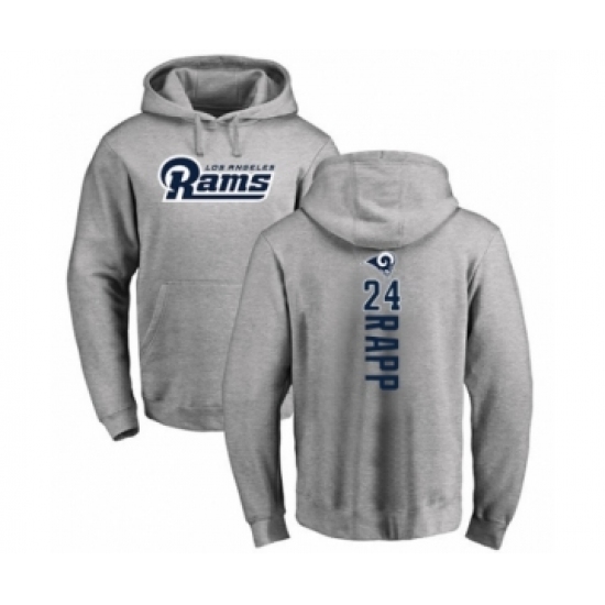 Football Los Angeles Rams #24 Taylor Rapp Ash Backer Pullover Hoodie