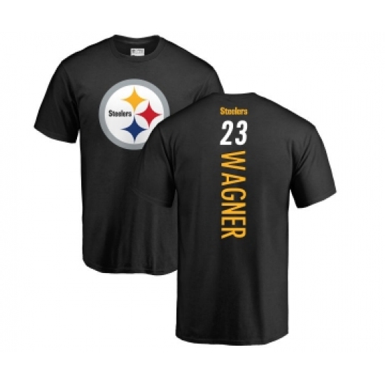 Football Pittsburgh Steelers #23 Mike Wagner Black Backer T-Shirt