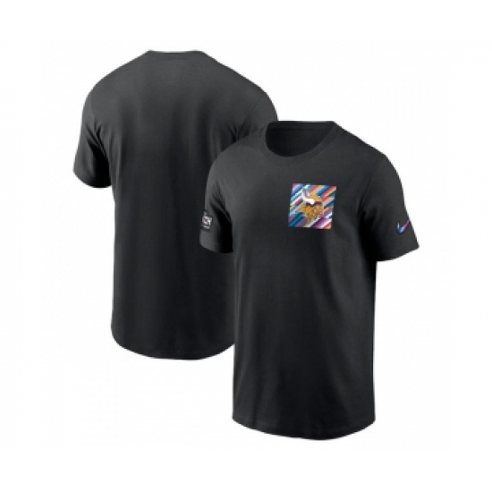 Men's Minnesota Vikings Black 2023 Crucial Catch Sideline Tri-Blend T-Shirt