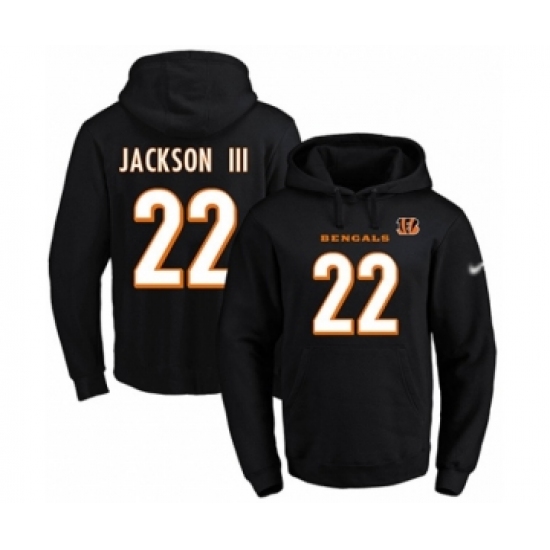 Football Men's Cincinnati Bengals #22 William Jackson Black Name & Number Pullover Hoodie
