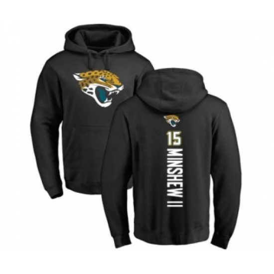 Football Jacksonville Jaguars #15 Gardner Minshew II Black Backer Pullover Hoodie