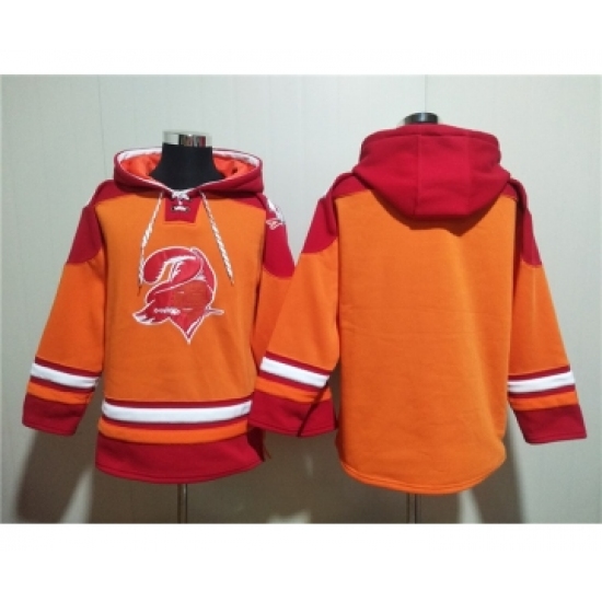 Men's Tampa Bay Buccaneers Blank Orange Red Ageless Must-Have Lace-Up Pullover Hoodie