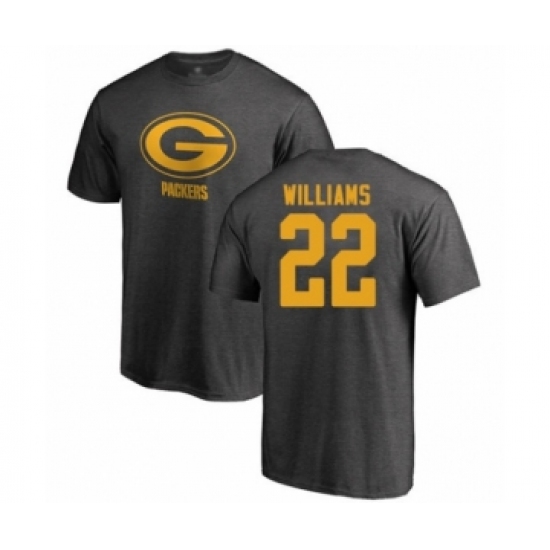 Football Green Bay Packers #22 Dexter Williams Ash One Color T-Shirt