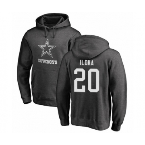 Football Dallas Cowboys #20 George Iloka Ash One Color Pullover Hoodie