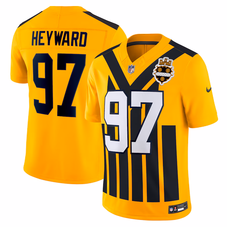 Men's Pittsburgh Steelers Cameron Heyward Nike Gold Alternate Vapor F.U.S.E. Limited Jersey