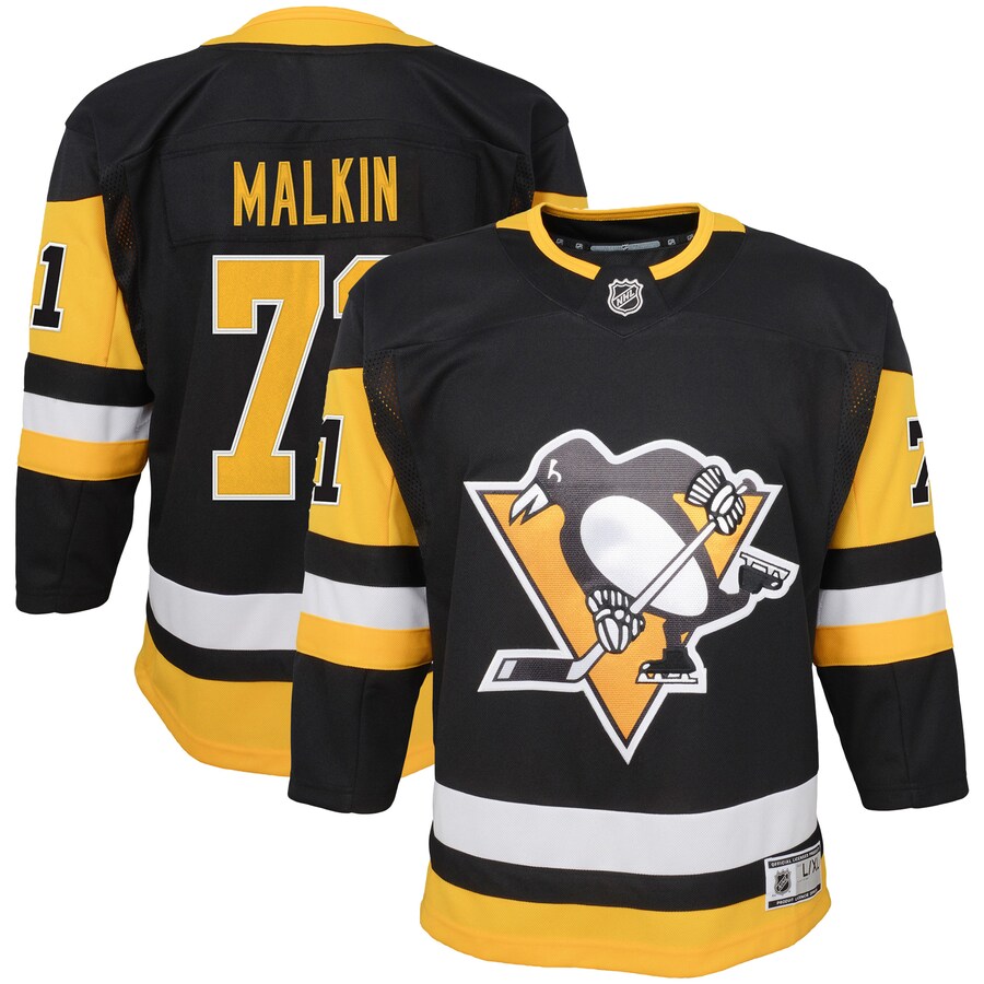 Youth Pittsburgh Penguins Evgeni Malkin Black Home Premier Player Jersey - Ujersey