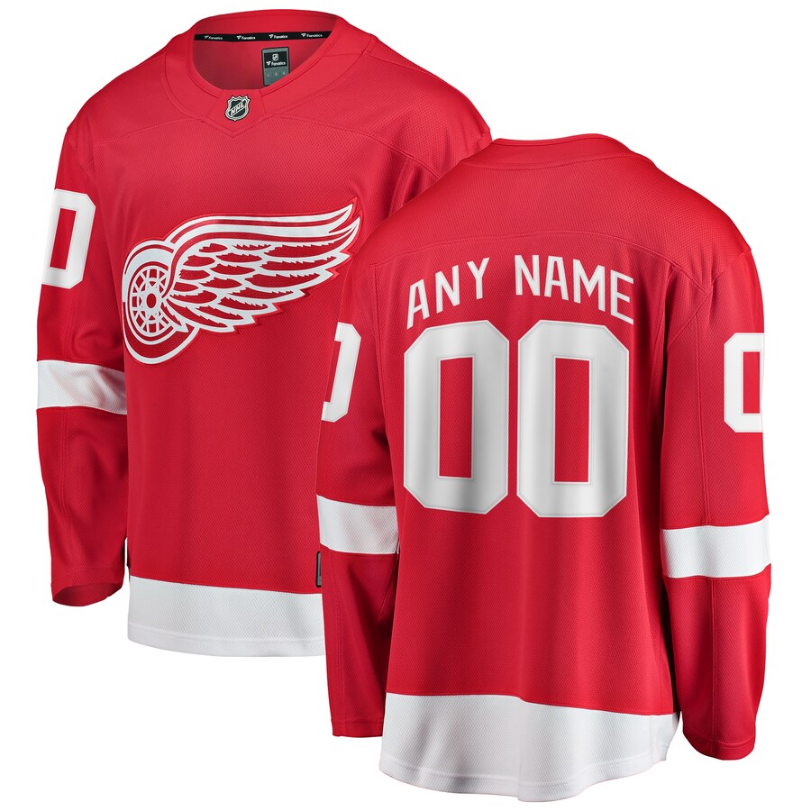Men's Detroit Red Wings Fanatics Branded Red Home Breakaway Custom Jersey - Ujersey