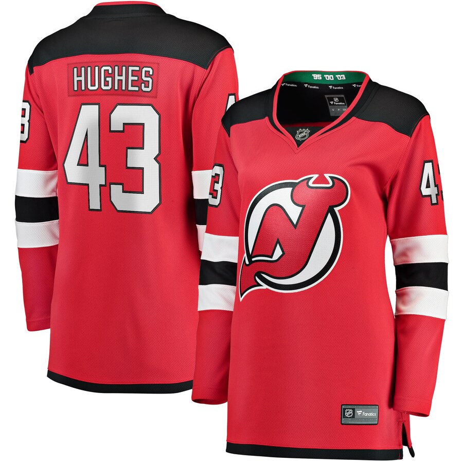 Women's New Jersey Devils Luke Hughes Fanatics Branded Red Home Breakaway Player Jersey - Ujersey