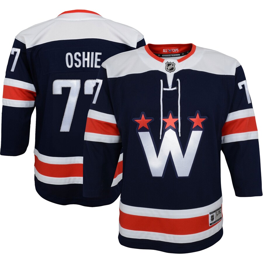 Youth Washington Capitals TJ Oshie Navy Alternate Premier Player Jersey - Ujersey
