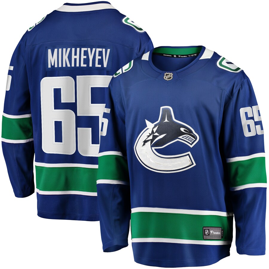 Men's Vancouver Canucks Ilya Mikheyev Fanatics Branded Blue Home Breakaway Jersey - Ujersey