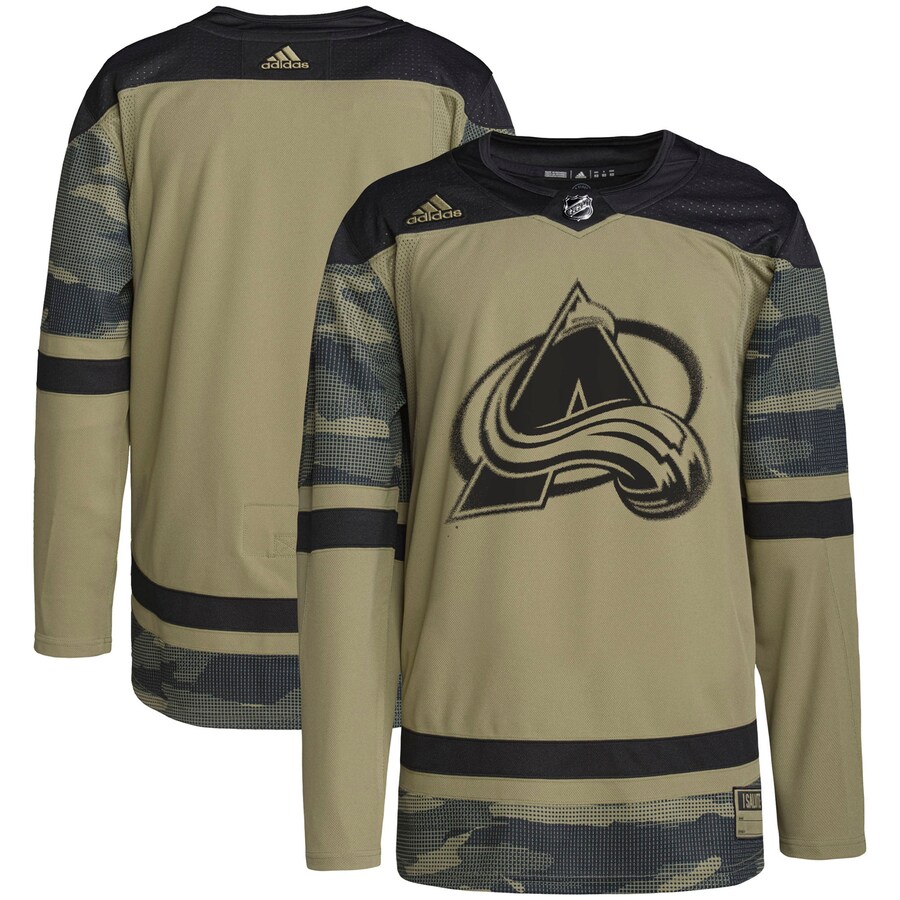 Men's Colorado Avalanche adidas Camo Military Appreciation Team Authentic Practice Jersey - Ujersey