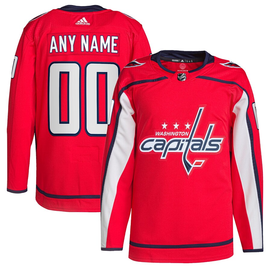Men's Washington Capitals adidas Red Home Primegreen Authentic Pro Custom Jersey - Ujersey