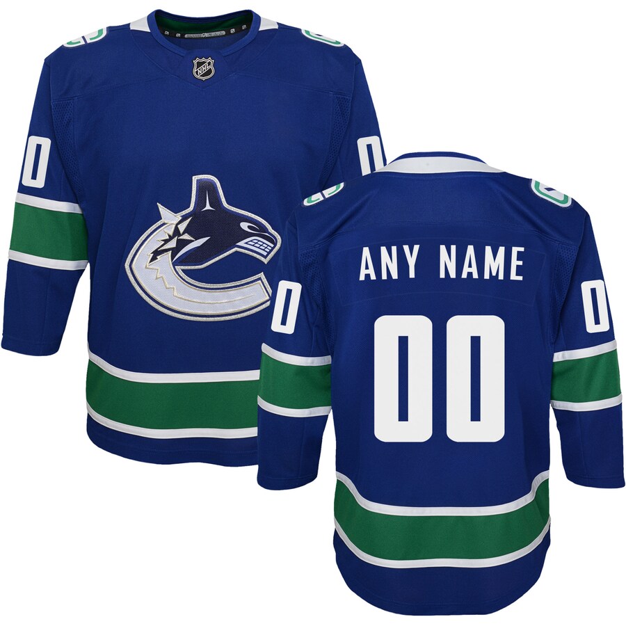 Youth Vancouver Canucks Blue Premier Custom Jersey - Ujersey