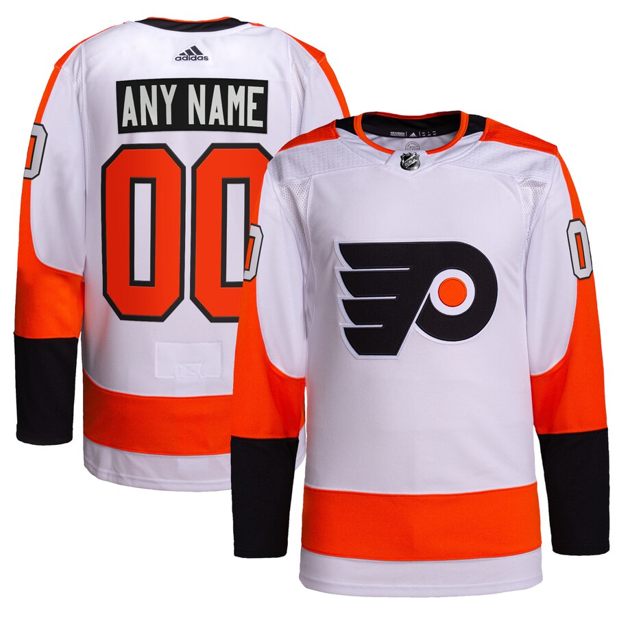 Men's Philadelphia Flyers adidas White Away Authentic Pro Custom Jersey - Ujersey