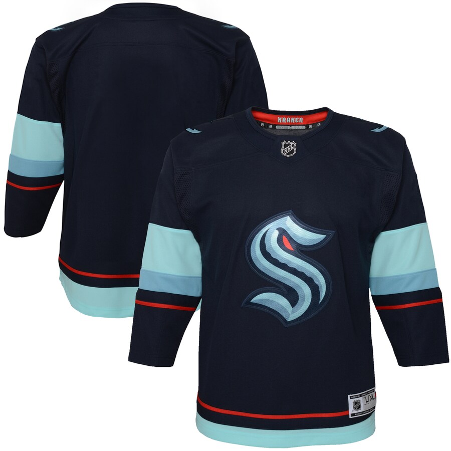 Youth Seattle Kraken Navy Home Premier Jersey - Ujersey