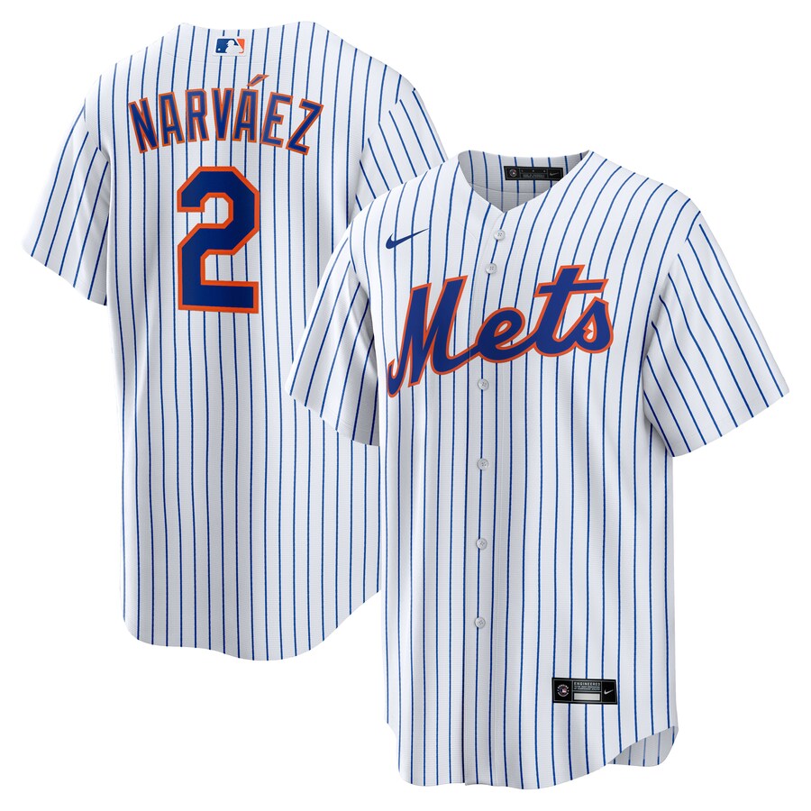 Men's New York Mets Omar Narváez Nike White Home  Replica Player Jersey - Ujersey