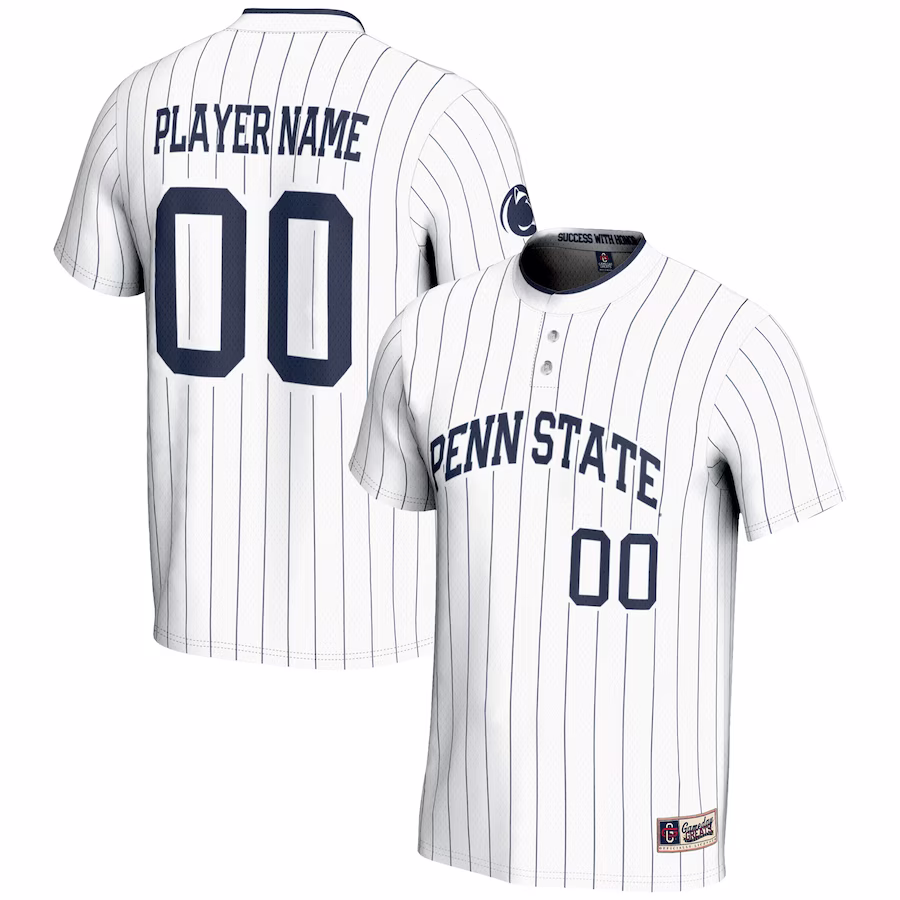 Penn State Nittany Lions GameDay Greats Unisex  NIL Pick-A-Player Lightweight Softball Jersey - White - Ujersey