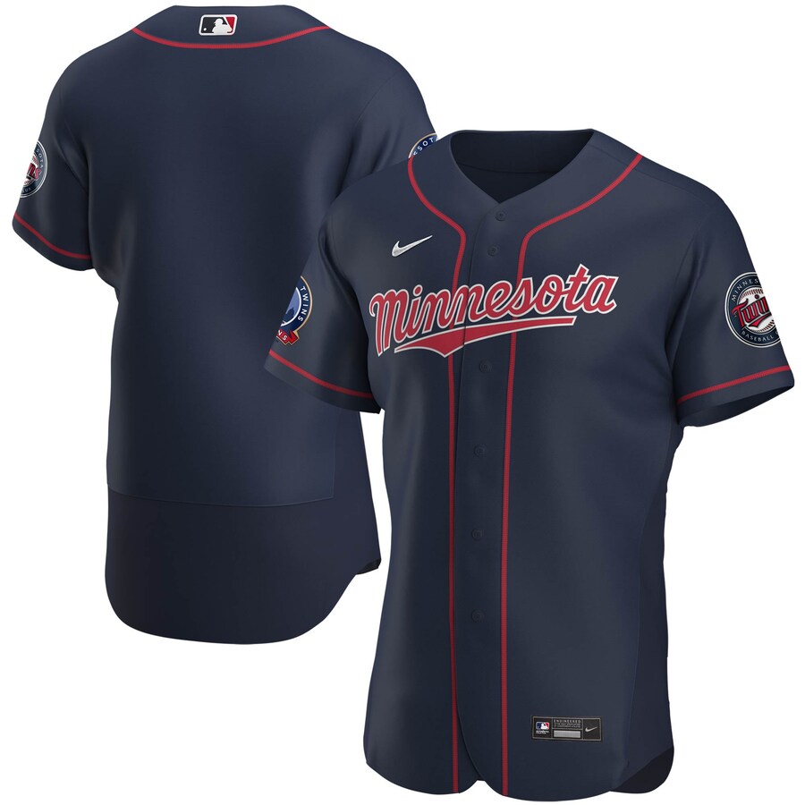 Men's Minnesota Twins Nike Navy 60th Season Alternate Authentic Team Jersey - Ujersey