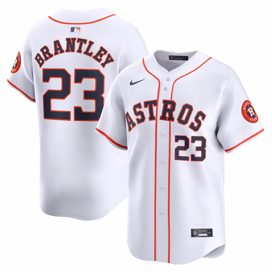 Men's Houston Astros Michael Brantley Nike White Home Limited Player Jersey - Ujersey