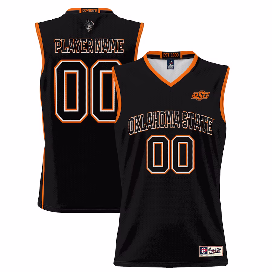 Oklahoma State Cowboys GameDay Greats Youth NIL Pick-A-Player Lightweight Basketball Jersey - Black - Ujersey
