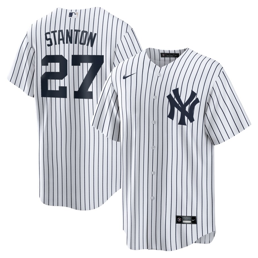 Men's New York Yankees Giancarlo Stanton Nike White Home Replica Player Name Jersey - Ujersey